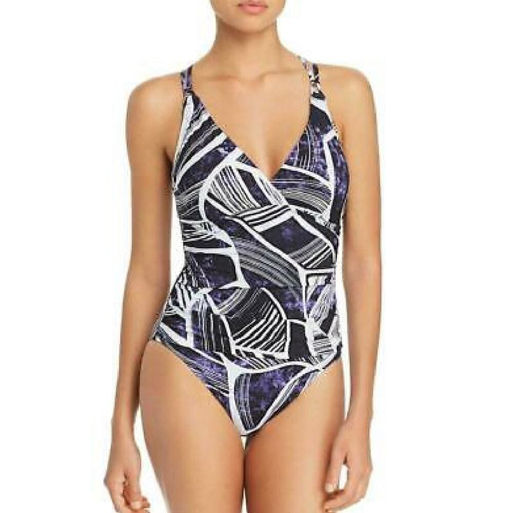 La Blanca Bali Hai Purple Strappy One Piece 12